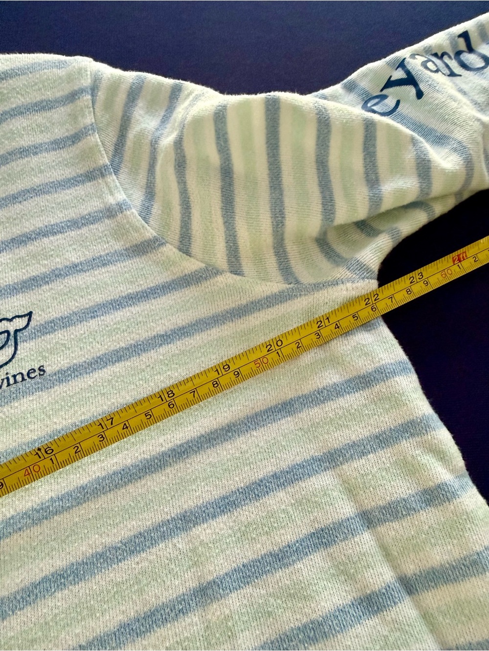 Vineyard Vines Striped Hooded Pullover Hoodie Blue Mint White Women’s XL - Picture 4 of 9